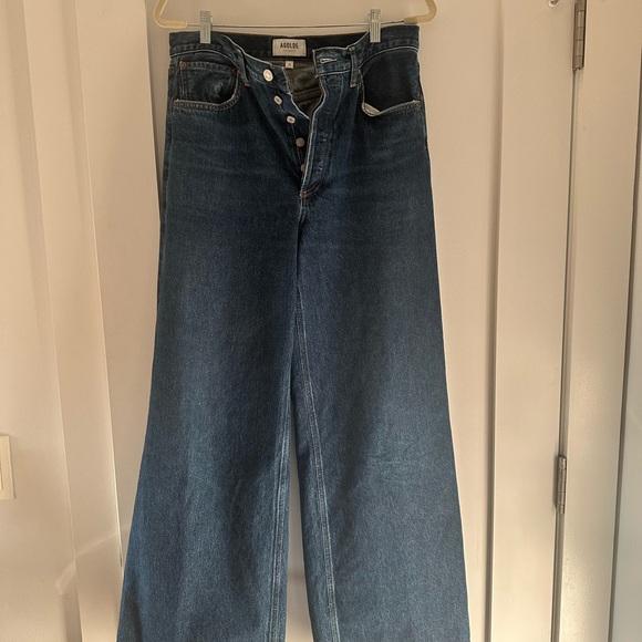 Agolde Dame Dark Blue Flare Jeans - Picture 1 of 1